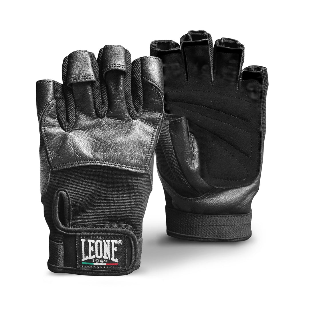LEONE 1947, Gymnastikhandschuhe, Unisex-Erwachsene, Schwarz, AB713 XL Schwarz, XL Schwarz