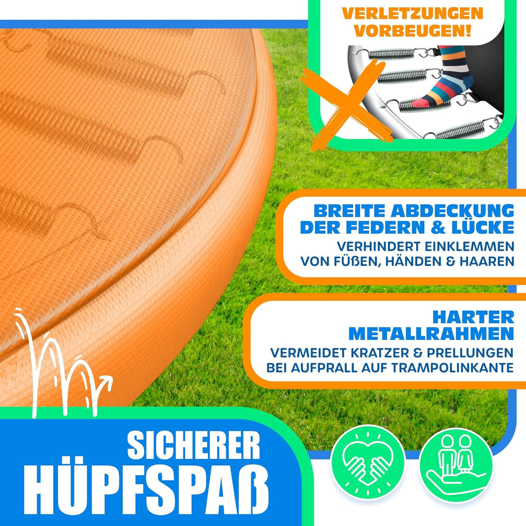 KESSER® - Trampolin Randabdeckung Ø 244, 305, 366, 426 cm, 30cm breit 100% UV-beständig reissfest Fe