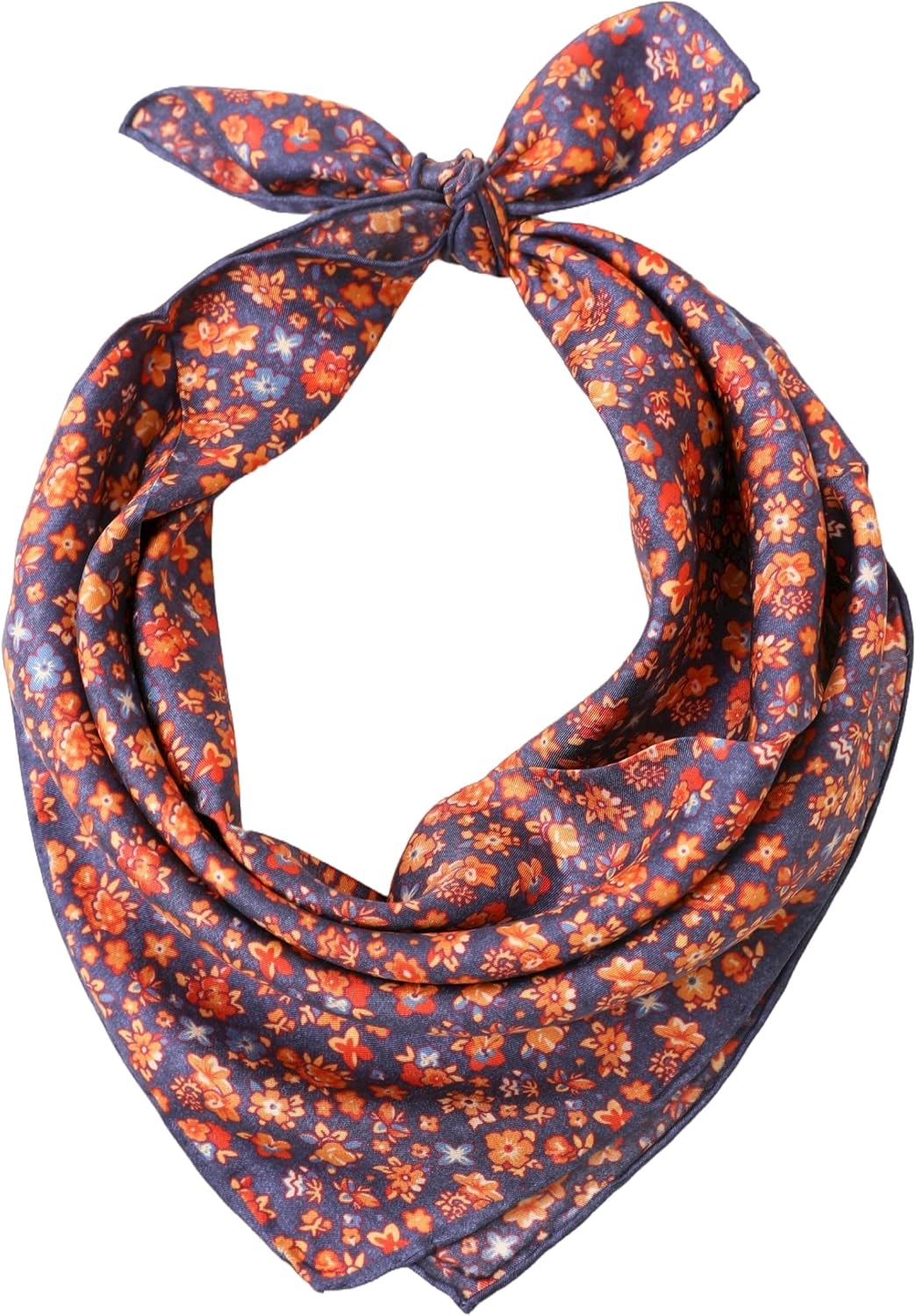 Herr Dame reine Seide Bandana handrolliertes SeidenHalstuch unisex Nickituch 53/53 cm, handgerollter