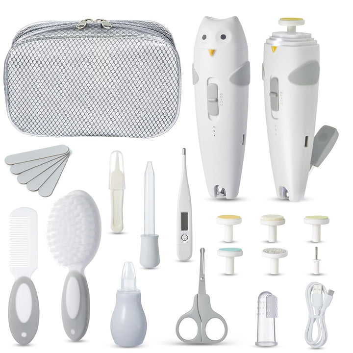 Lictin Baby Nagelfeile Elektrisch, Elektrische Nagelfeile mit 6 Schleifkopf, 26 in 1 Baby Nagelset m
