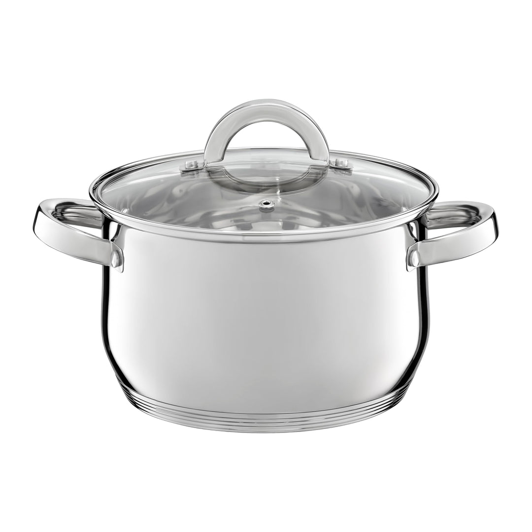 AMBITION Edelstahl Topf mit Deckel 2,5 l Berry ⌀ 18 cm Kochtopf Induktion alle Herdarten Spülmaschin