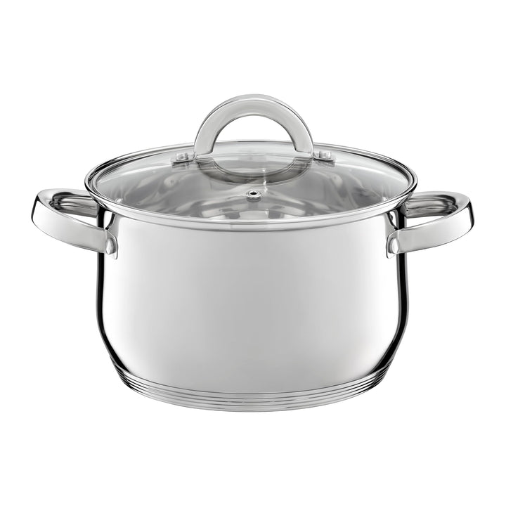 AMBITION Edelstahl Topf mit Deckel 2,5 l Berry ⌀ 18 cm Kochtopf Induktion alle Herdarten Spülmaschin