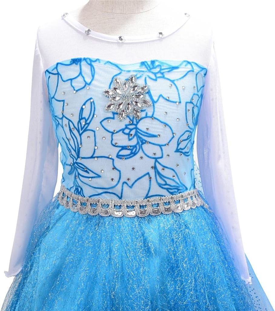 Lito Angels Prinzessin Kleid mit Schleppe und Accessoires für Kinder Mädchen, Kostüm Verkleidung Lan