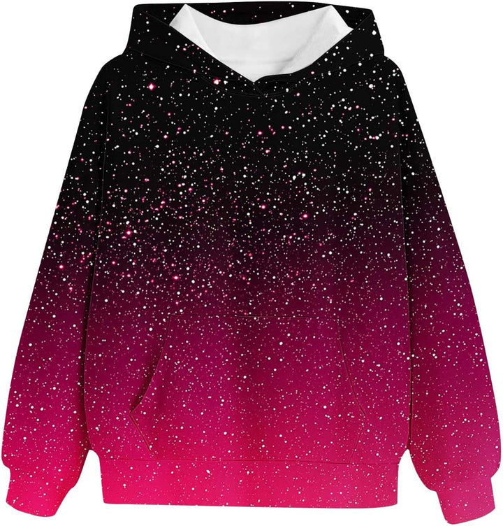 NZYIHAO Hoodie Mädchen Lang Kapuzenpullover Winter Sweatshirt mit Kapuze Casual Pullover Kinder Lang