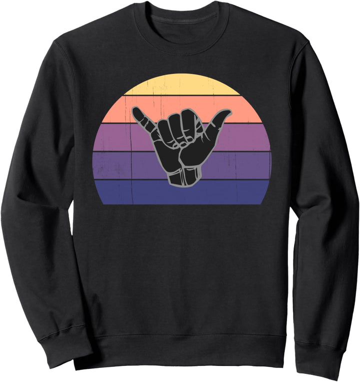 Retro Shaka Hand Surf Zeichen - Coole Vintage Surfer / Sweatshirt