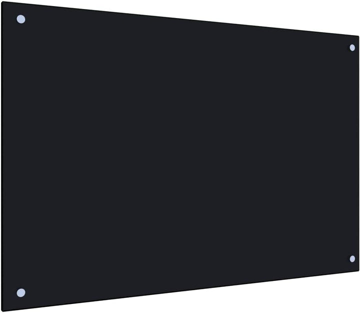 Küchenrückwand Schwarz 90 x 60 cm Hartglas