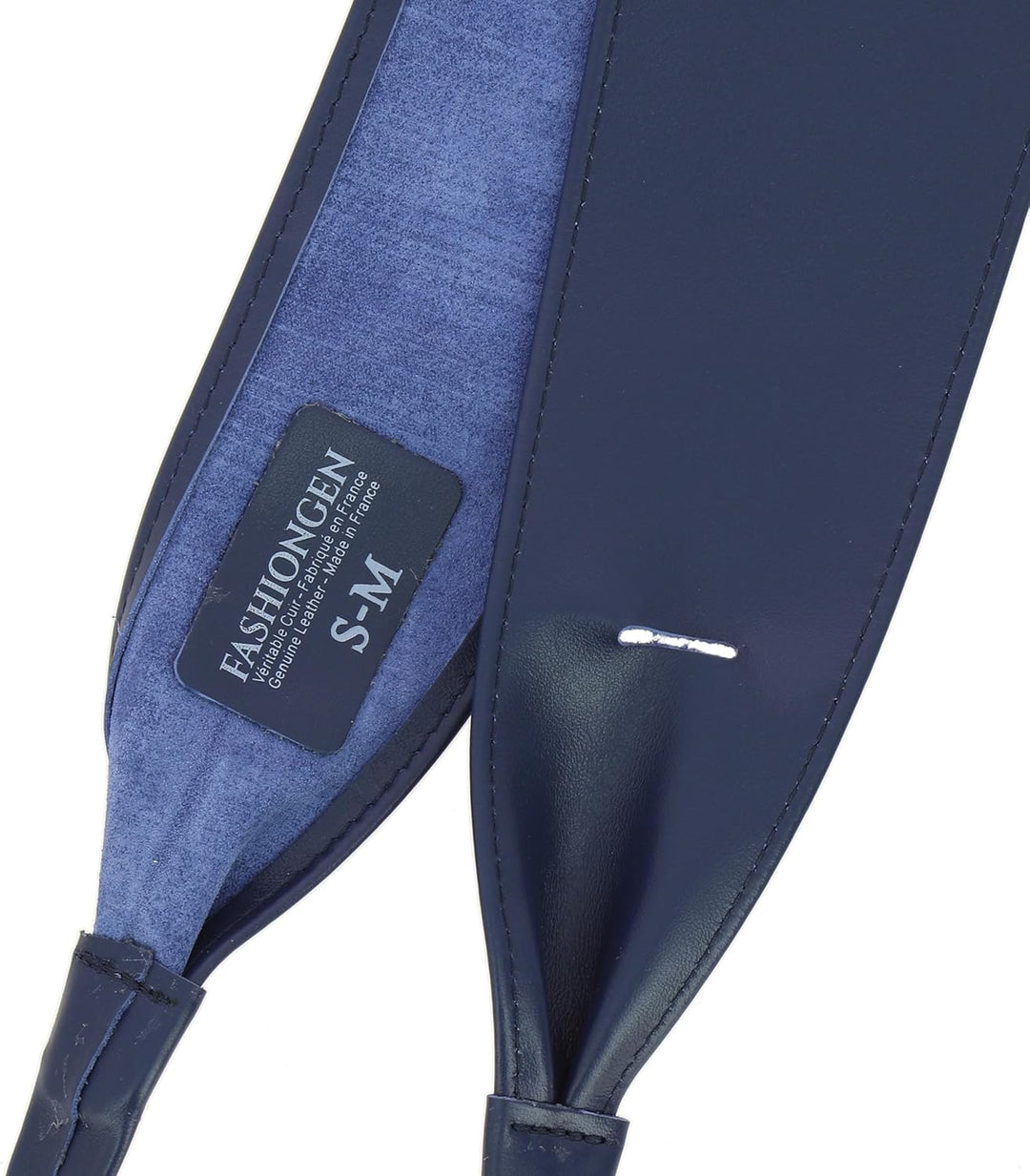 FASHIONGEN - Echtem Rindsleder Vollnarbenleder Obi Gürtel für Damen, Bindgürtel, CASSIANE S-M Blau M