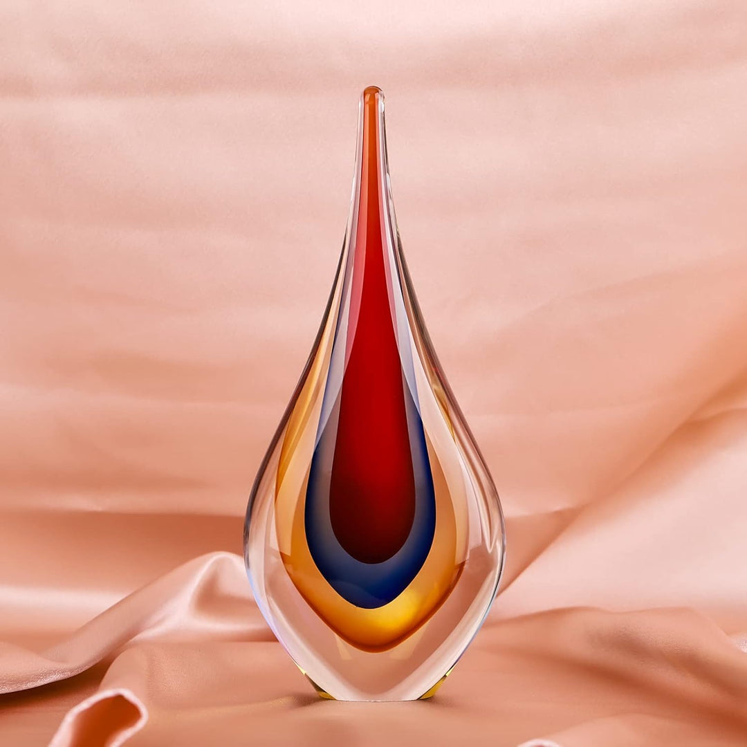 LCCCK Handgefertigte Murano Glas Skulpturen - Elegante Glaskunst Figuren Deko für Wohnzimmer, Fenste