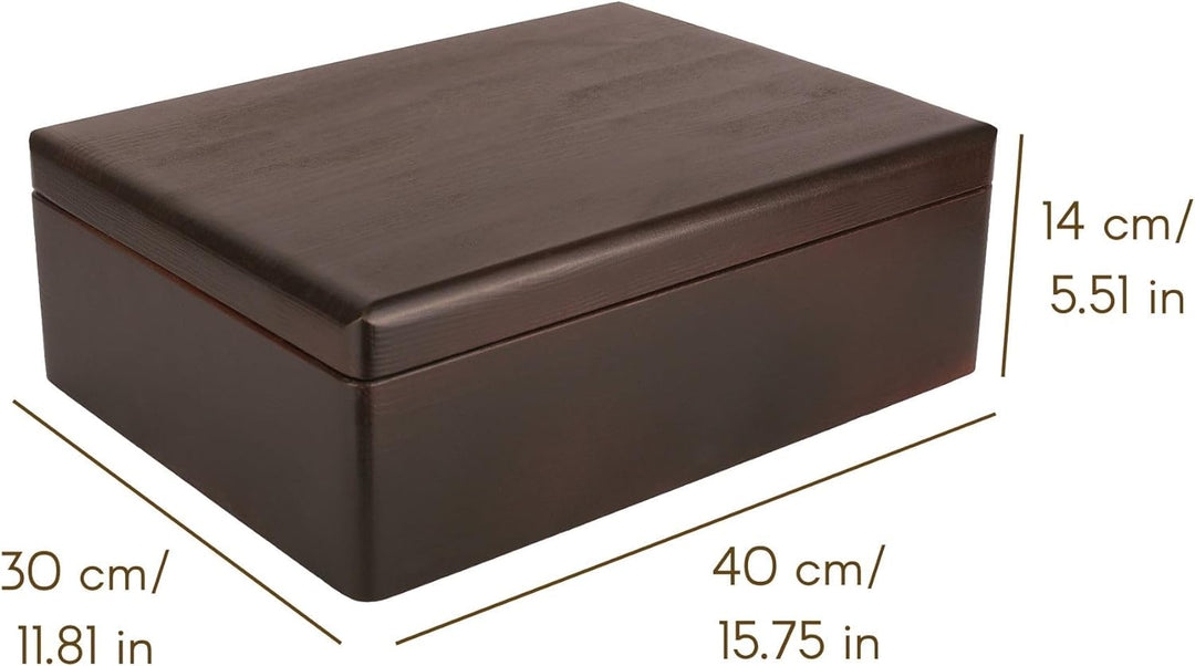 Creative Deco XL Braun Grosse Holzkiste Aufbewahrungsbox Spielzeug | 40 x 30 x 14 cm (+/- 1 cm) | Mi