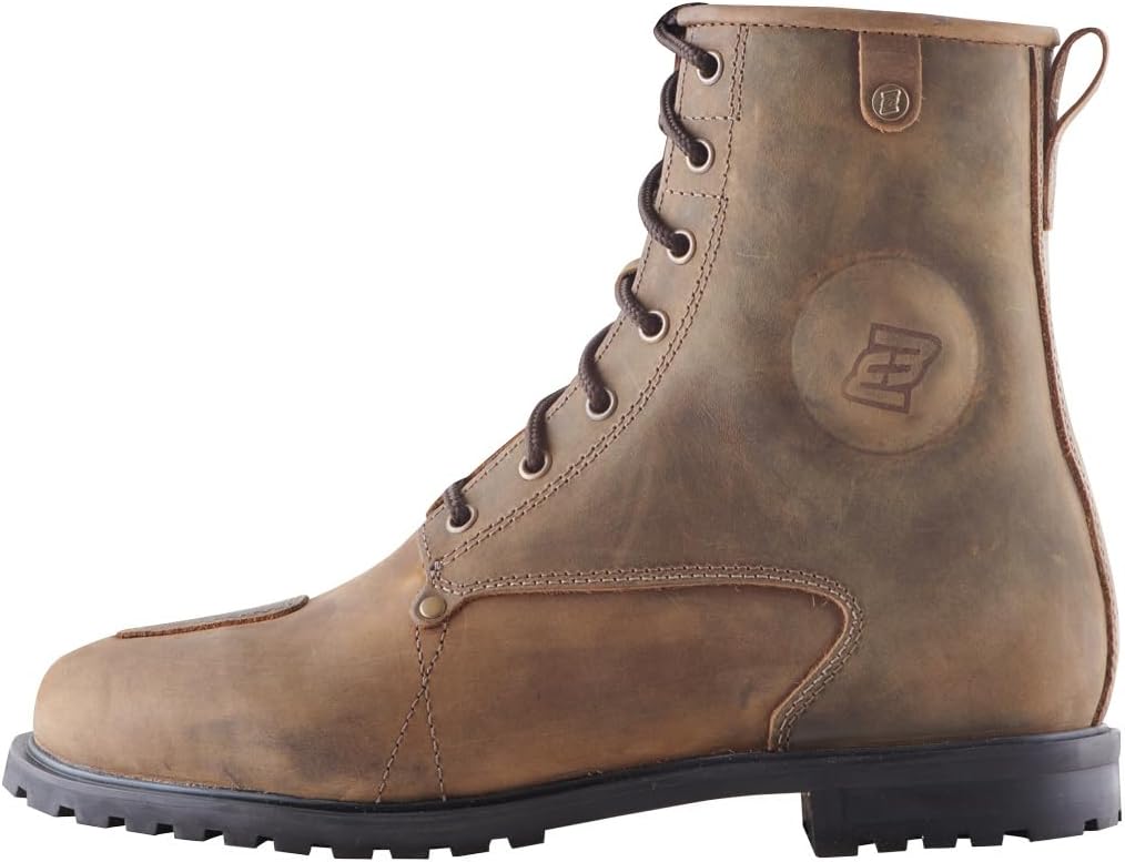 Bogotto Nashville Motorrad Stiefel, Braun, Grösse 41, Herren, Rindsleder | Leder