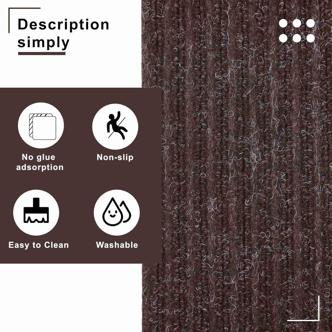 Arthome Teppich Treppenstufen Anti Rutsch Treppenteppich Teppiche 15 packen 20x76cm für Holztreppen,