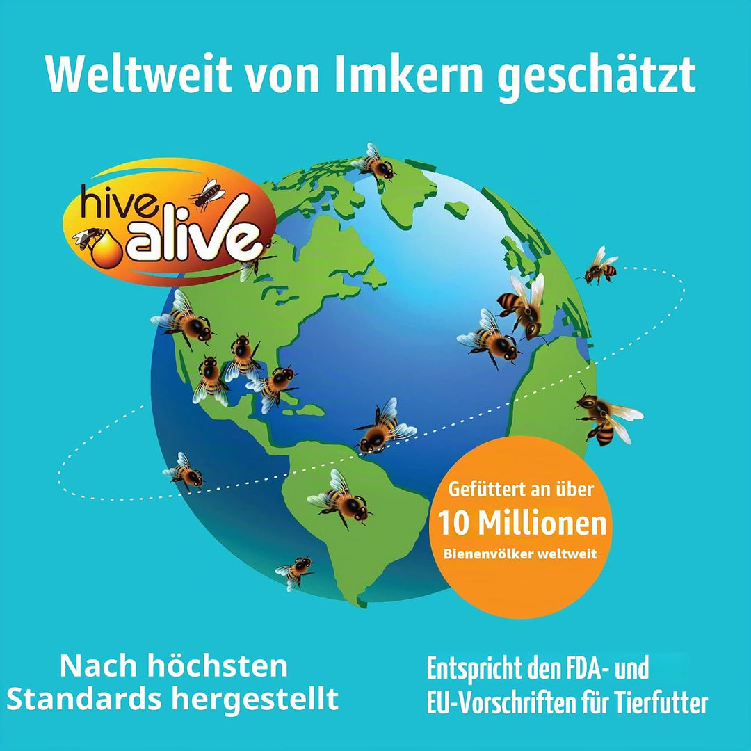 HIVE ALIVE Bienenfutter Zusatz - Natürliches Bienenfutter Flüssig - Bio Imker Zubehör - Herbst-Frühj