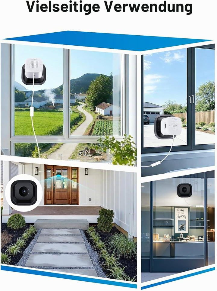 Outinput 3MP 2K Fensterkamera Innen, 2,4G&amp;5GHz Überwachungskamera Innen mit 18° Verstellbarer Halter