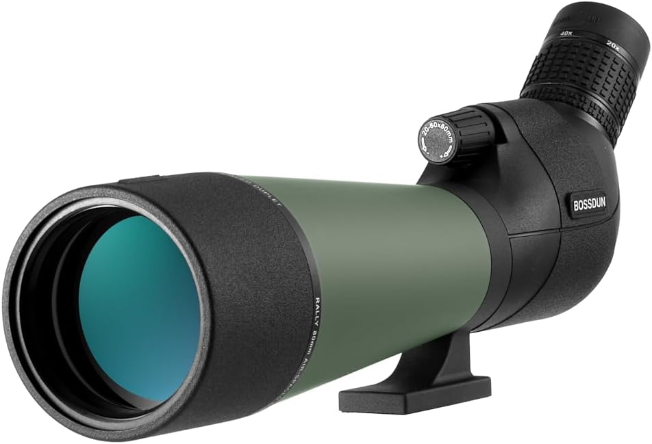 Spektiv Vogelbeobachtung 20-60x80, HD IPX7 Wasserdicht Spektive mit Stativ Smartphone Adapter, FMC O