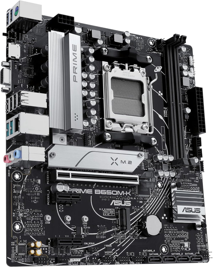 ASUS Prime B650M-K Mainboard Sockel AMD AM5 (Ryzen 7000, Micro-ATX, DDR5 Speicher, PCIe 5.0, BIOS Fl