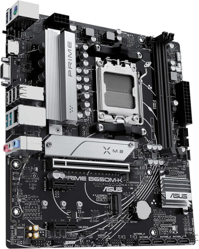 ASUS Prime B650M-K Mainboard Sockel AMD AM5 (Ryzen 7000, Micro-ATX, DDR5 Speicher, PCIe 5.0, BIOS Fl