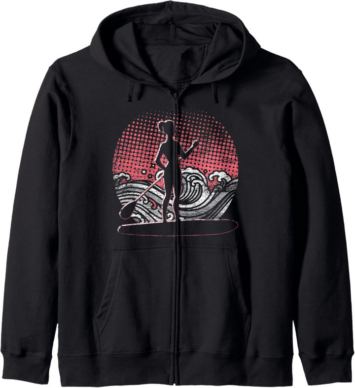 Paddelboarding Wassersport SUP Mädchen Stand Up Paddling Kapuzenjacke