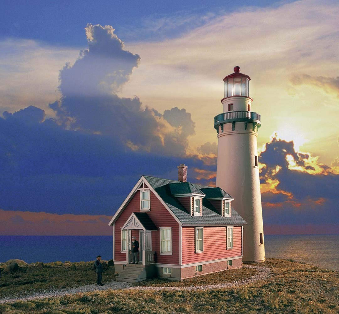 Walthers Cornerstone 933-3663 HO Scale Model Lighthouse Zubehör-Rocky Point Leuchtturm, Schwarz, 72