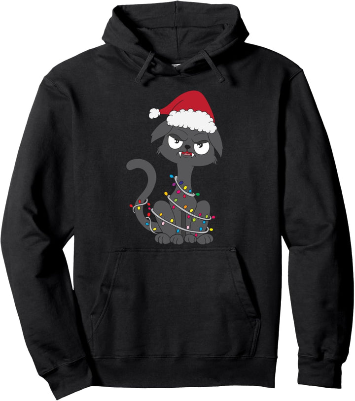 Christmas Katze Lustiges Katzen Xmas süsse Katze Weihnachten Pullover Hoodie