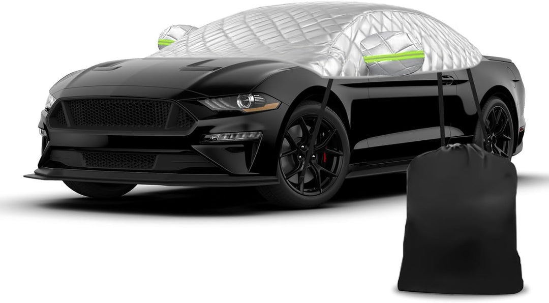 Halbgarage Auto Kompatibel mit 2005-2023 Ford Mustang S-197 S550 S650, 6-Lagige Halbabdeckung mit Ha