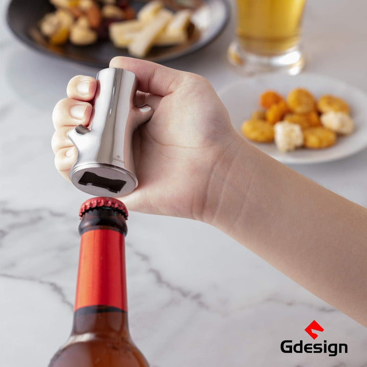 Gcurtain Gdesign Bierflaschenöffner aus Edelstahl Hochbelastbar Polierte Ausführung, Geschenkpackung