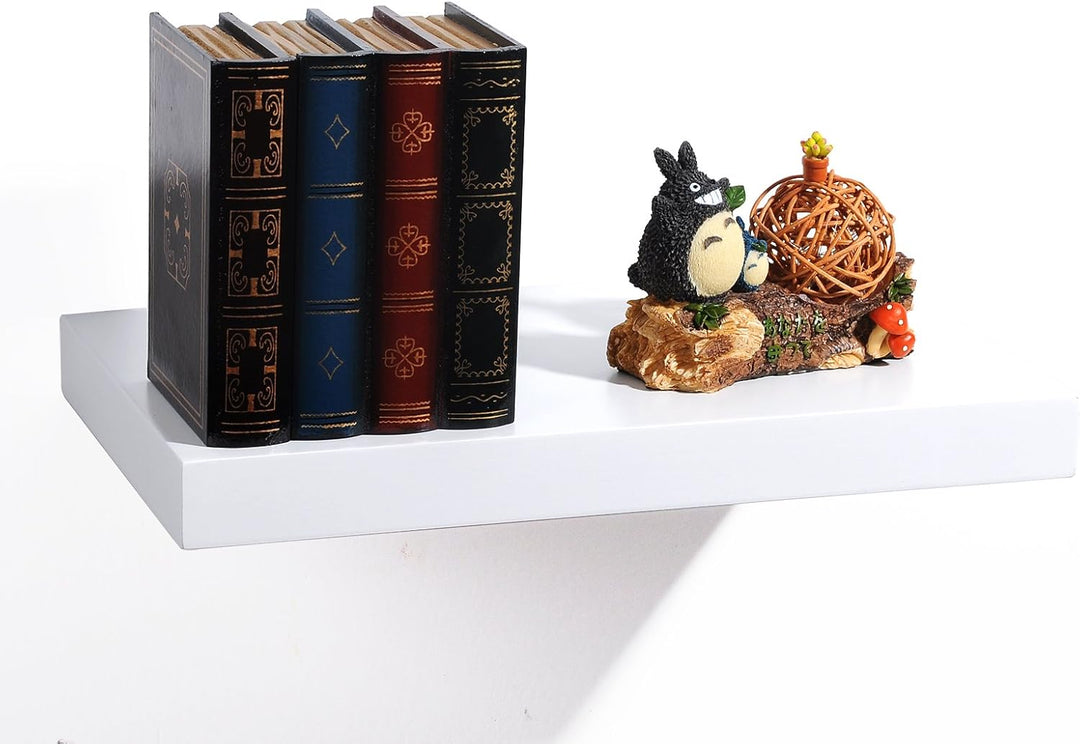 EUGAD Wandregal Wandboard 2er Set Hängeregal Holz Board Modern Weiss 30x23x3,8cm 0086QJ-2 Weiss 30 c