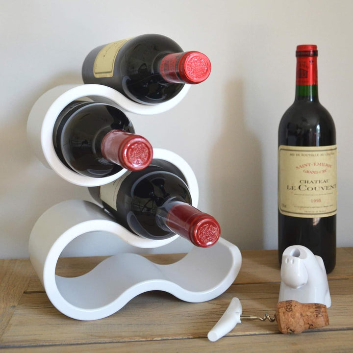 BOA Weinregal – Modernes Weinflaschenregal für 5 Flaschen, platzsparend, dekorativ, robust, aus hoch