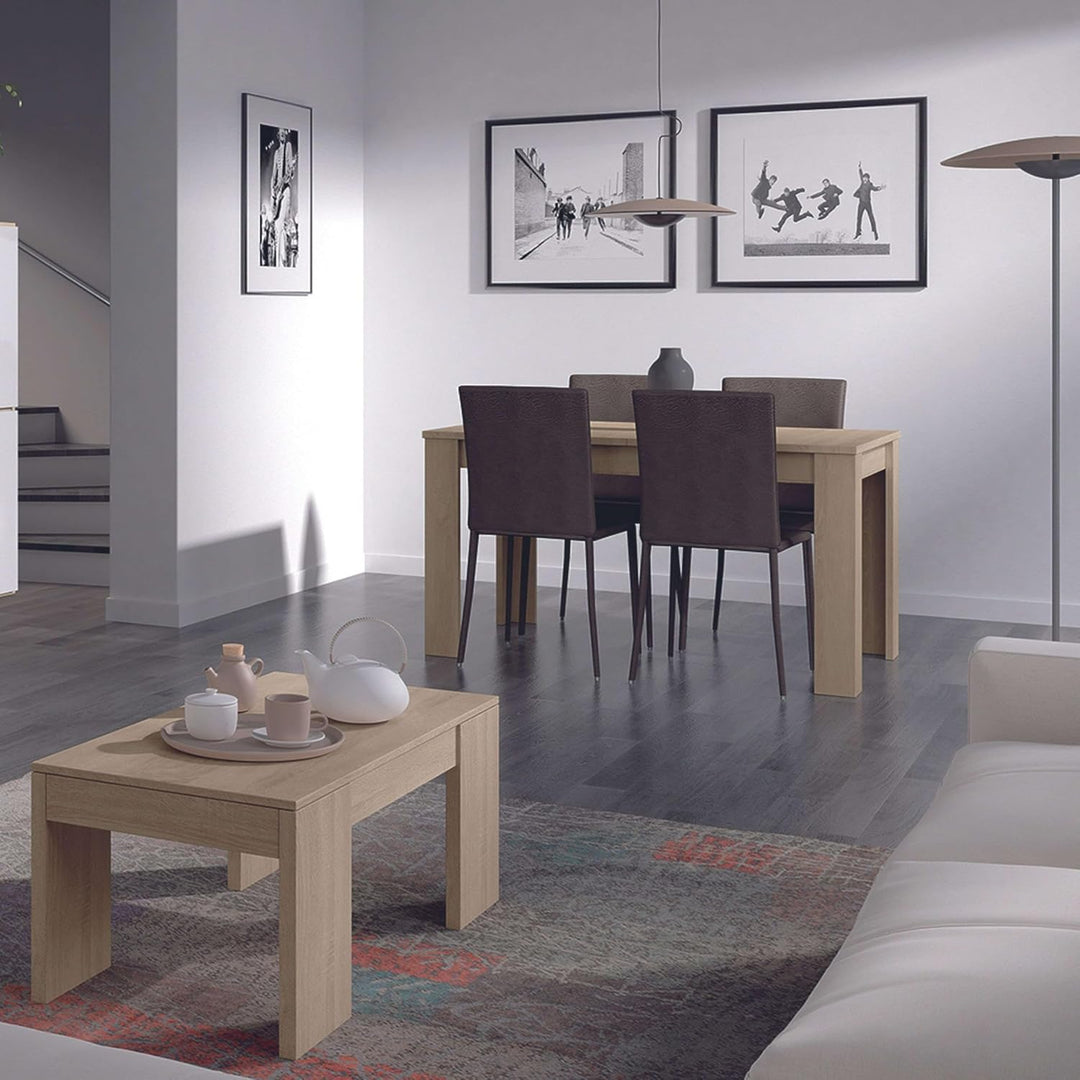 Habitdesign 001637F - Modell Kendra, Esstisch, Kanadische Eiche, Masse: 100 cm (Breite) x 43-54 cm (