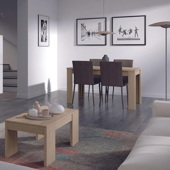 Habitdesign 001637F - Modell Kendra, Esstisch, Kanadische Eiche, Masse: 100 cm (Breite) x 43-54 cm (