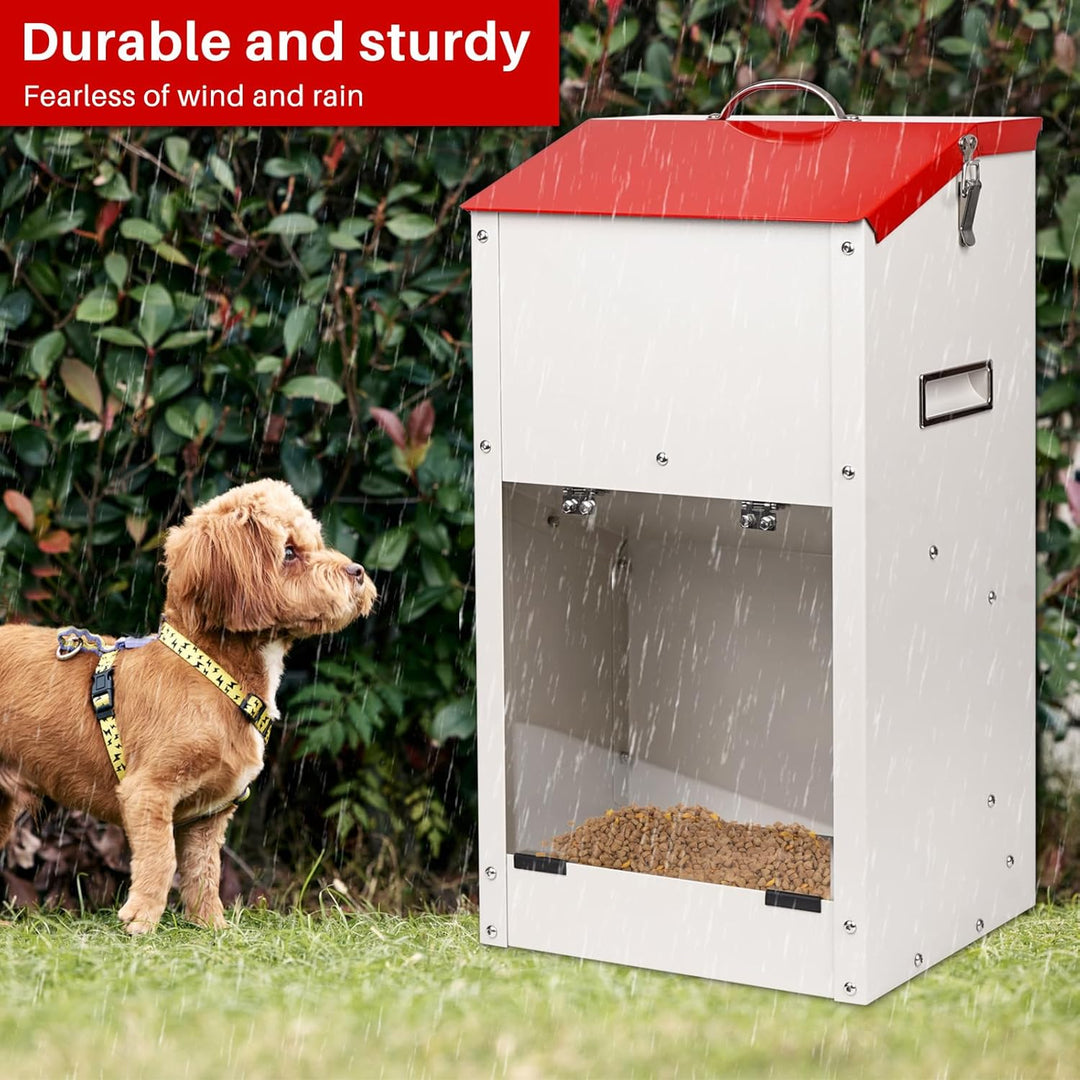 Svauoumu Futterautomat für Hunde - Fassungsvermögen 11 kg, mit Deckel Zum Schutz des Futters, Nageti