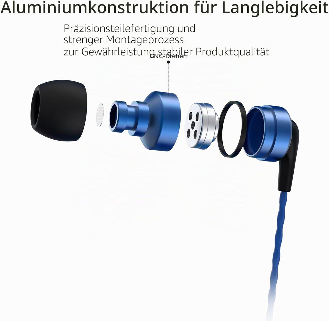 SoundMAGIC E80 Kabelgebundene Ohrhörer ohne Mikrofon, HiFi-Stereo-Kopfhörer, geräuschisolierende In-