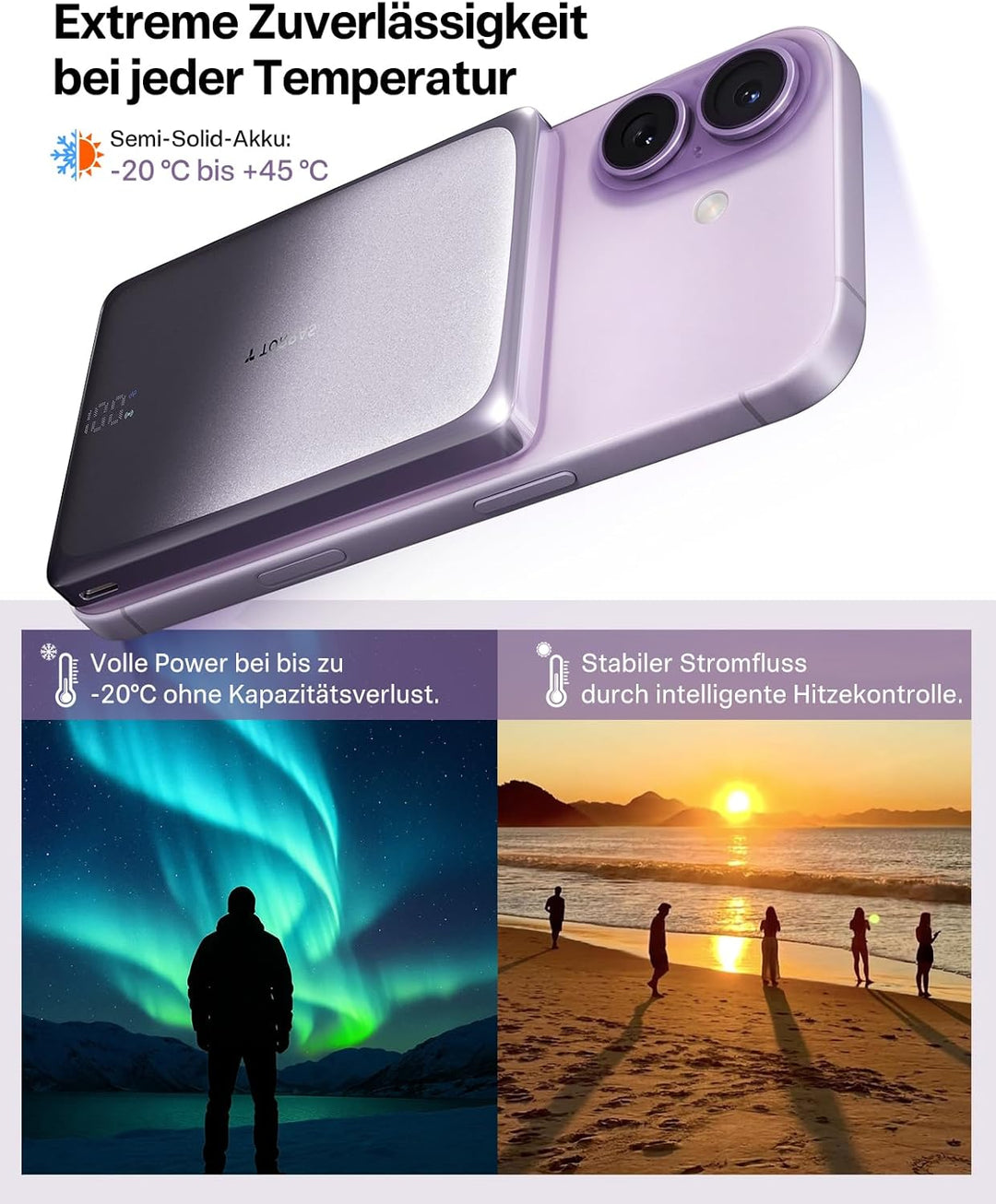TORRAS MiniMag Pro Ultra Slim Powerbank 10000mAh, Magnetische Power Bank für Magsafe, Semi-Solid-Sta