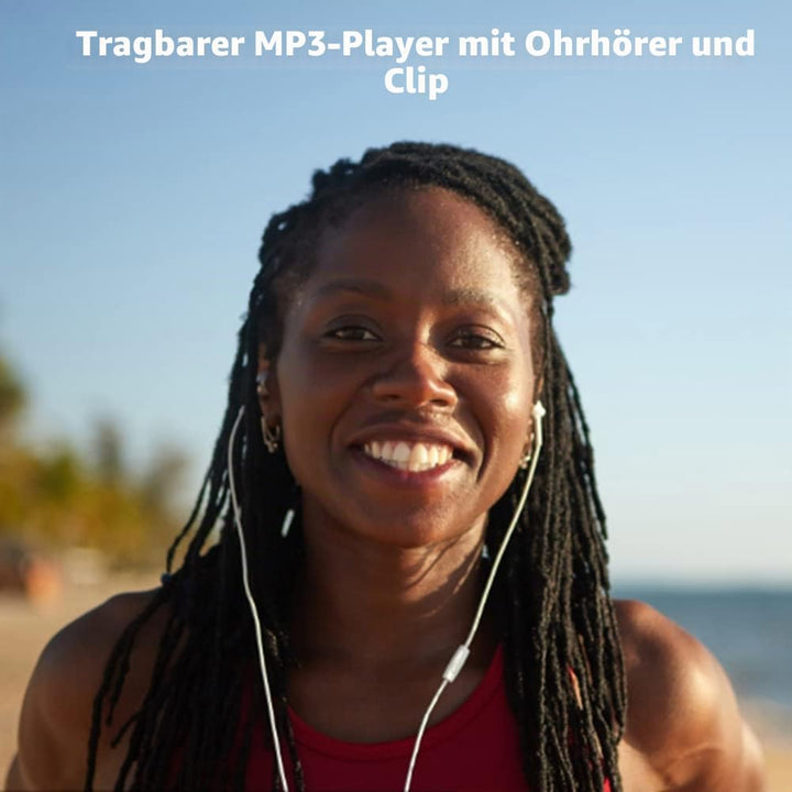 ASHATA 4GB Wasserdichter MP3 Player zum Schwimmen und Laufen, 600mAh 8 Stunden Spielzeit, Tragbarer