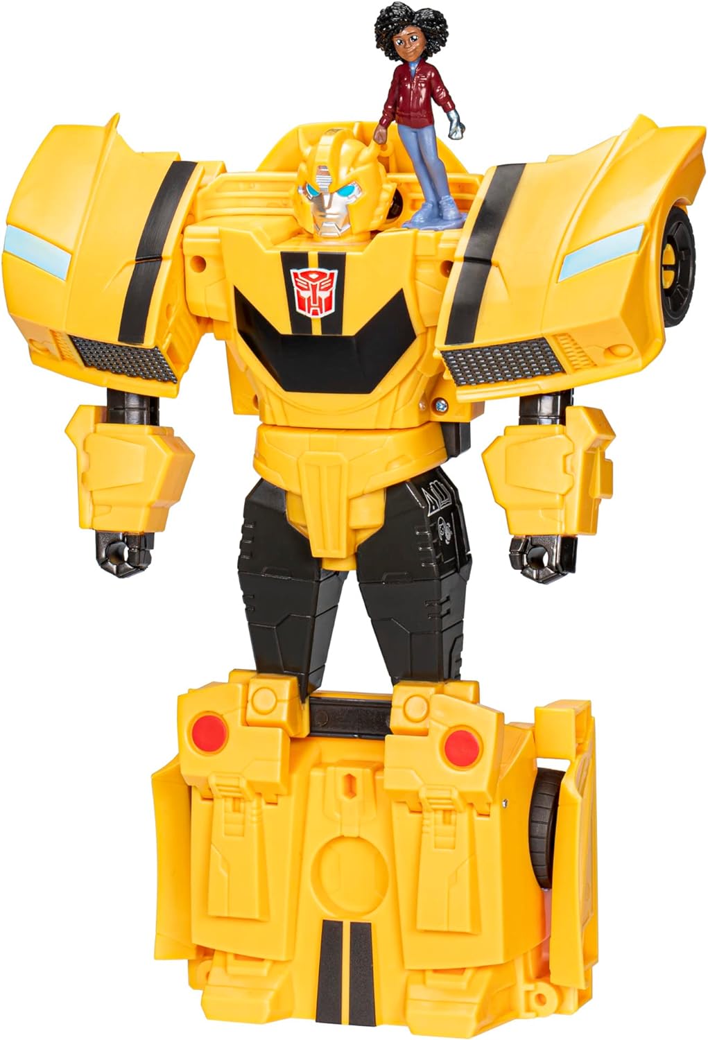 Transformers Spielzeug EarthSpark Spin Changer Bumblebee Action-Figur (20 cm) mit Mo Malto Figur (5