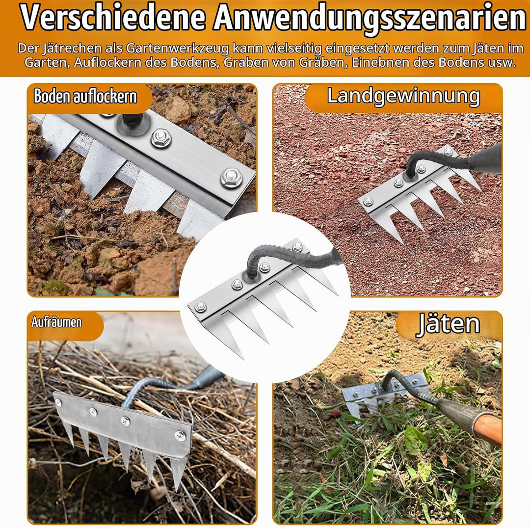 Gartenrechen, Mehrzweck Garten Unkraut Werkzeug, Unkrauthacke, Tragbare Unkraut Abzieher Werkzeug fü