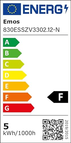 Emos LED Einbaustrahler 230V 5W, 370lm | Einbaustrahler wasserdicht IP44 für Aussen und Innen | LED