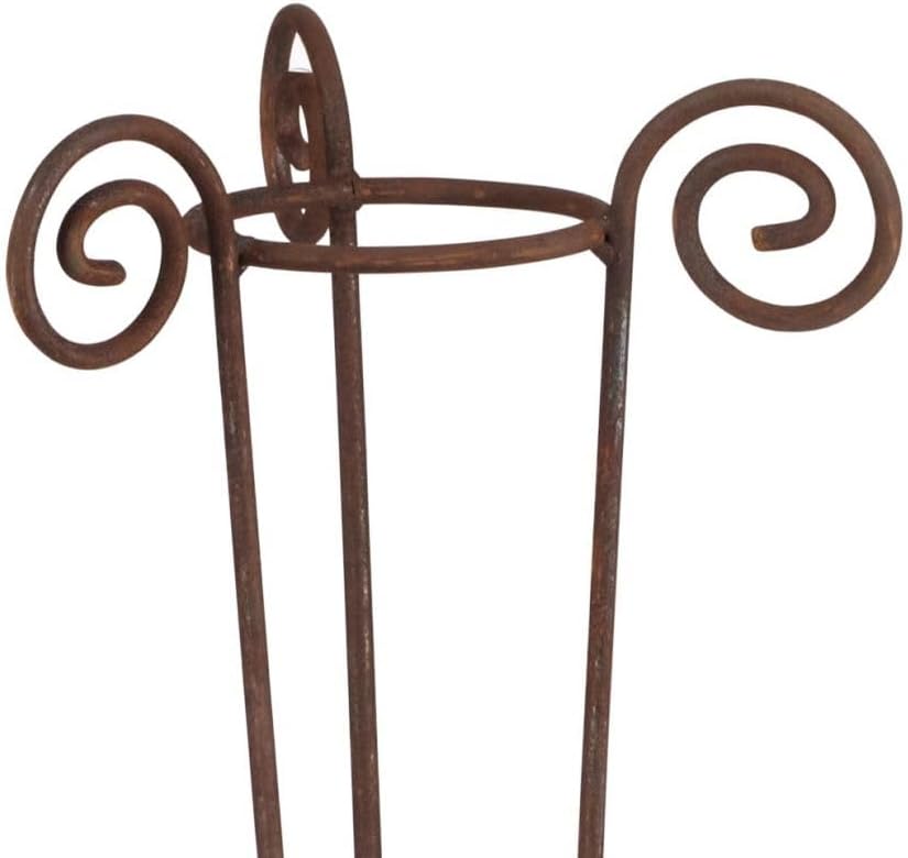 Regenmesser mit Glas Höhe 100 cm 3-Bein Edelrost, Erdspiess 19 cm