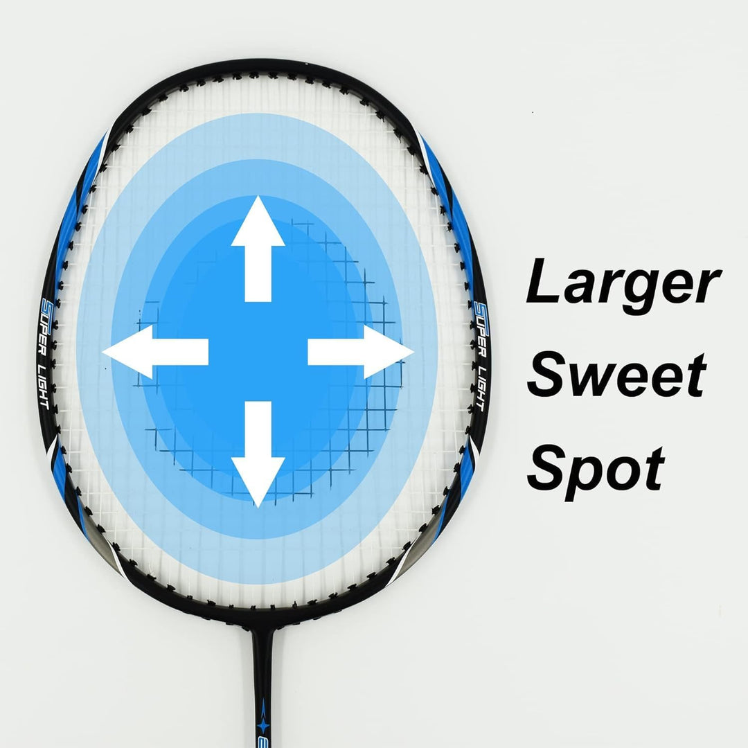 Senston Graphit Badminton Set Carbon Profi Badmintonschläger Leichtgewicht Badminton Schläger Federb