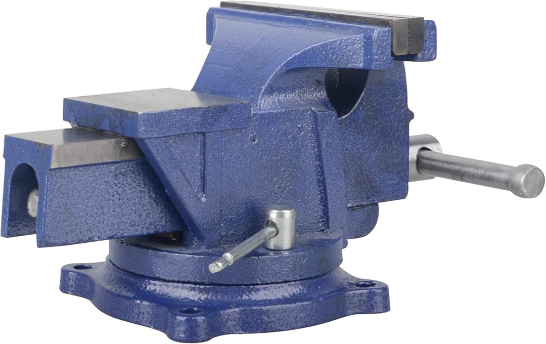 DAYUAN Schraubstock Drehbar 4'' 110MM Backenbreite Tischschraubstock mit Amboss 360° Drehbar Gusseis