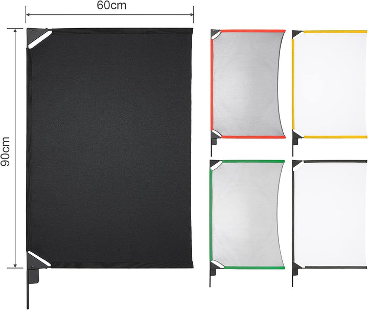 Godox SF6090 Faltbares Scrim-Flaggen-Kit mit 5 Flaggen 60 * 90 cm / 24 * 36 Zoll zum Formen, Blockie