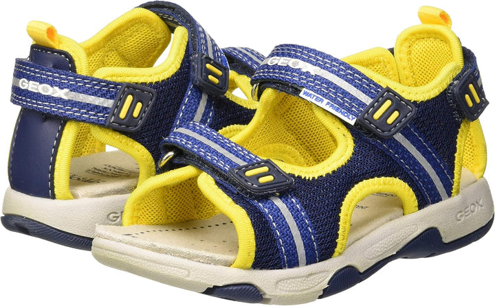 Geox B Sandal Multy Boy A Lauflernschuhe 21 EU Blau Navy Yellow C0657, 21 EU Blau Navy Yellow C0657