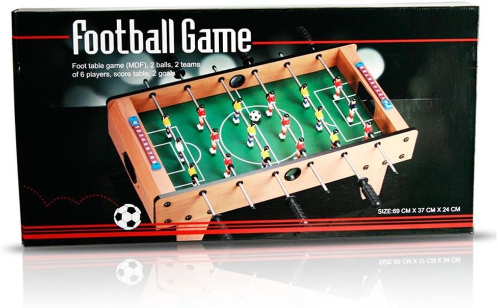 Out of the blue 63/2998 Football Holz-Tischfussballspiel mit Füssen, Kicker, Mehrfarbig