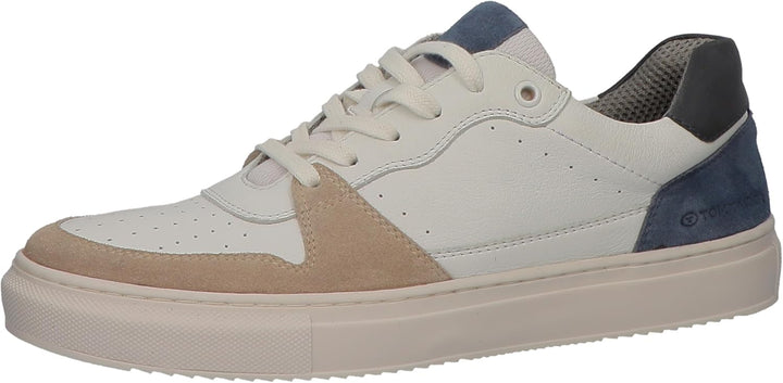 TOM TAILOR Herren 7458000003 Sneaker 45 EU White Navy, 45 EU White Navy