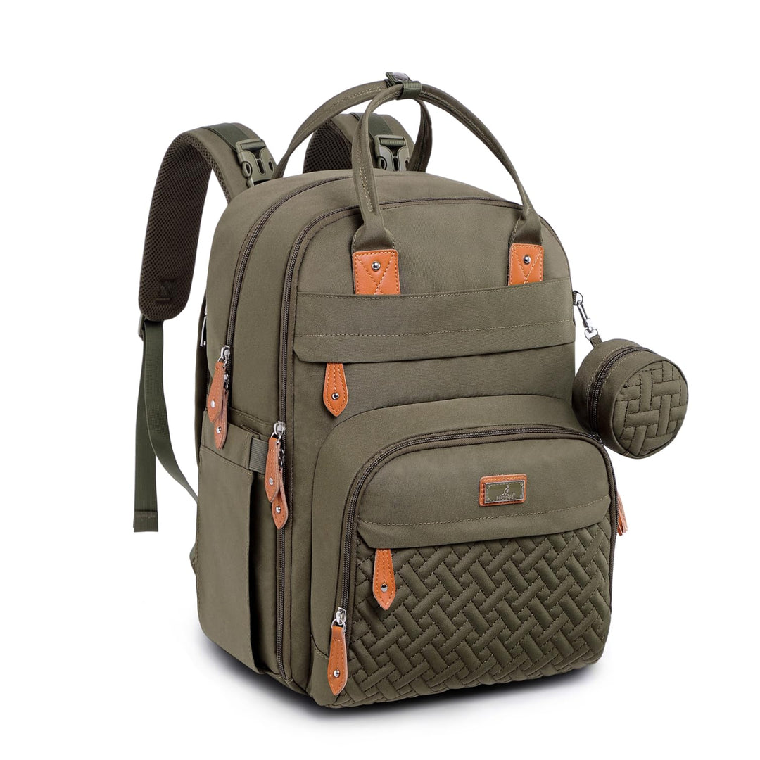 BabbleRoo Baby Wickeltasche/Rucksack, Wickelrucksack lässige Wickeltaschen Armeegrün