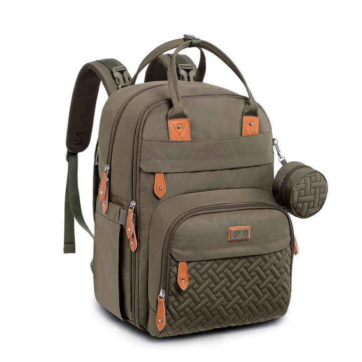 BabbleRoo Baby Wickeltasche/Rucksack, Wickelrucksack lässige Wickeltaschen Armeegrün