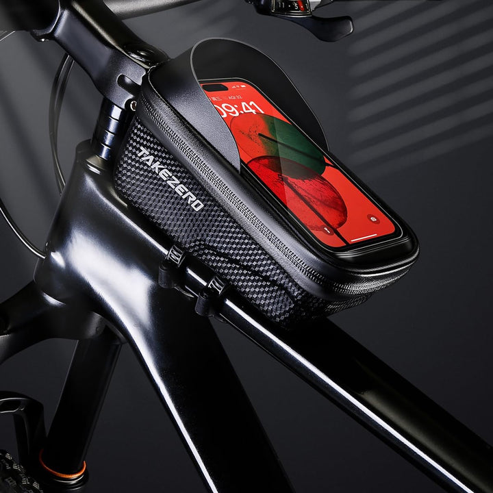 Fahrrad Rahmentasche Wasserdicht Oberrohrtasche, Handytasche Fahrrad mit Touchscreen, 3D Eva Hartsch
