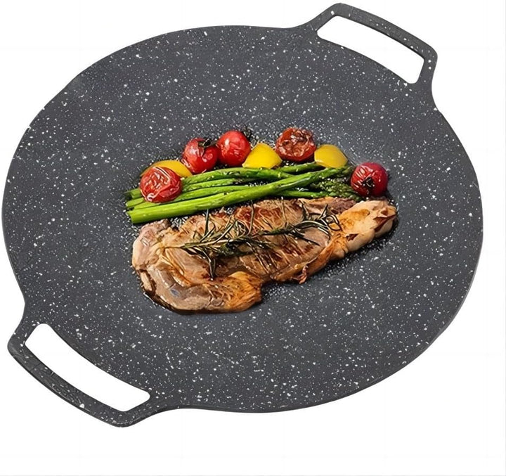 BORDSTRACT BBQ-Grillpfanne für Gasherd, elektrisches Kochfeld, Grillen im Innen- oder Aussenbereich,