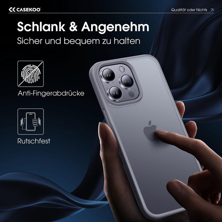 CASEKOO 2025 Neu für iPhone 15 Pro Max Hülle [Unzerstörbarer Militärschutz] (Stossfeste Kratzfeste A
