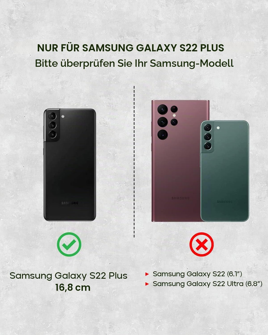 Porter Riley - Lederhülle für Samsung Galaxy S22 Plus. Premium Echtleder Standhülle/Cover/Brieftasch