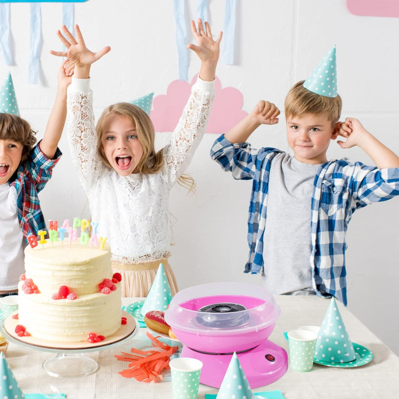 HOMCOM Zuckerwattemaschine, einfach zu bedienendes Zuckerwattegerät, für Erwachsene und Kinder, Edel